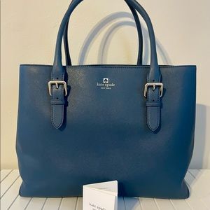 kate spade New York Navy Leather Tote Bag
